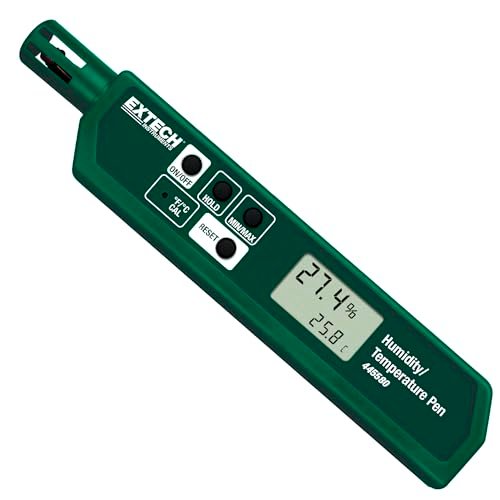 Extech 445580 Humidity and Temperature Pen, Fast Sensor, Dual LCD