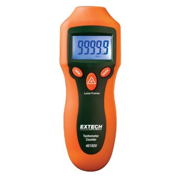 Extech 461920 Mini Laser Photo Tachometer and Counter, 99999 RPM