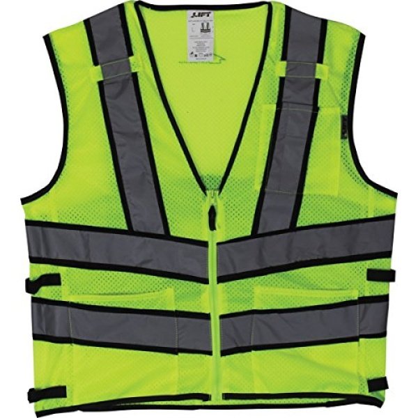 LIFT Viz Pro2 Safety Vest, High-Visibility Reflective Mesh, Dual-Pocket