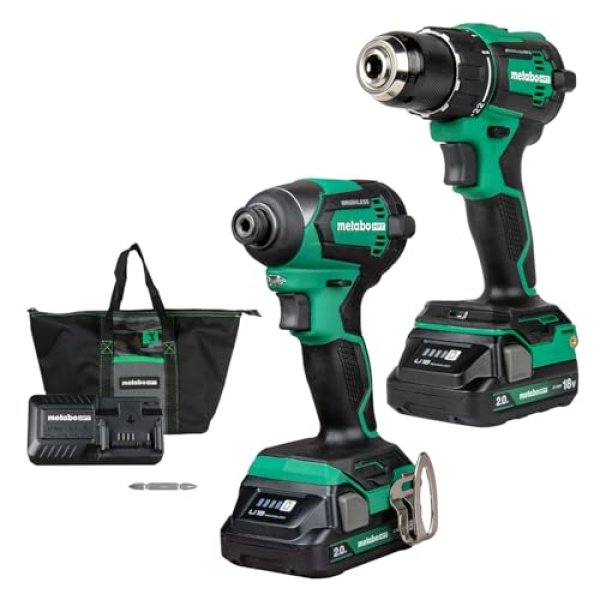Metabo HPT 18V Cordless Brushless Drill Impact Driver, KC18DEXQB