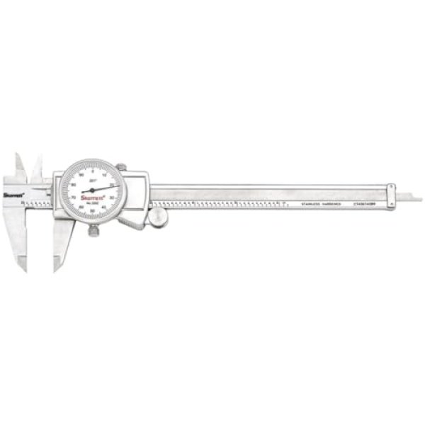 Starrett Dial Caliper, Adjustable Bezel, 0-6" Range, .001" Grad