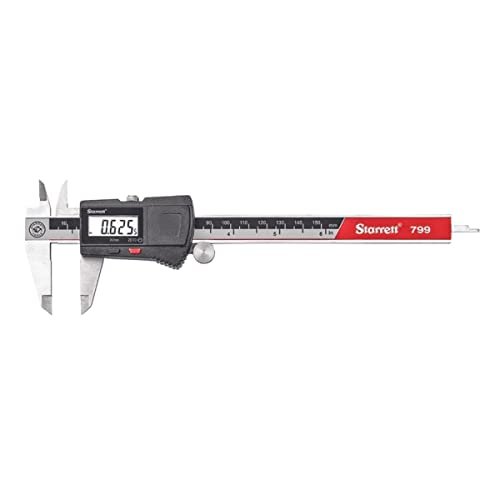 Starrett Stainless Steel Electronic Slide Caliper, 0-6" Range, .0005" Res