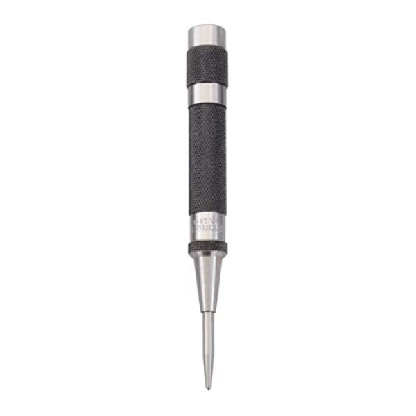Starrett Steel Automatic Center Punch, 5" Length, 9/16" Punch Diameter