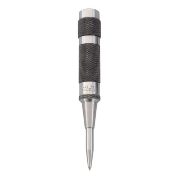 Starrett Steel Automatic Center Punch, 5-1/4" Length, 11/16" Punch Diameter